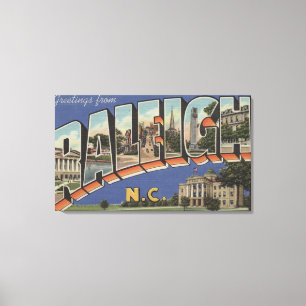 Raleigh, North Carolina - Große Briefszenen Leinwanddruck