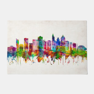 Raleigh North Carolina Skyline Fußmatte