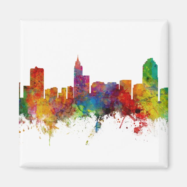 Raleigh North Carolina Skyline Magnet (Vorne)