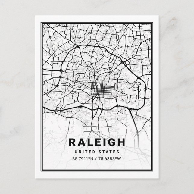 Raleigh North Carolina USA Reisen Postkarte (Vorderseite)