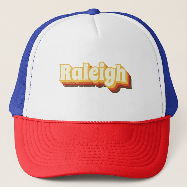 Raleigh Retro Vintager Text Truckerkappe (Vorderseite)