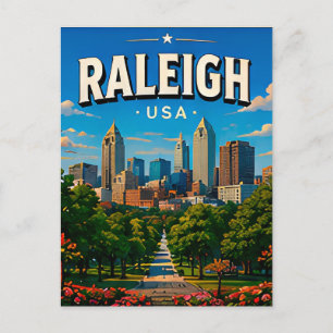 Raleigh State Capitol Reiseandenken Postkarte