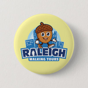 Raleigh Walking Tours Niedlich Acorn Button
