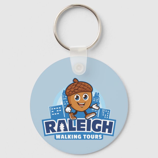 Raleigh Walking Tours Niedlich Acorn Schlüsselanhänger (Vorderseite)