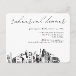 Raleigh Wedding Elegante Probe Dinner Begleitkarte