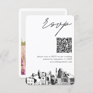 Raleigh Wedding Modern UAWG QR Code Begleitkarte