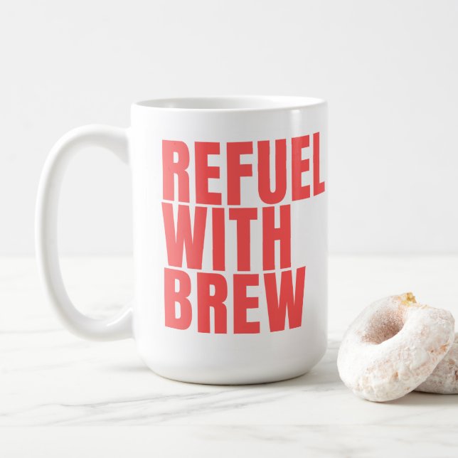 Rallumer la tasse de café rouge 15oz (Avec donut)