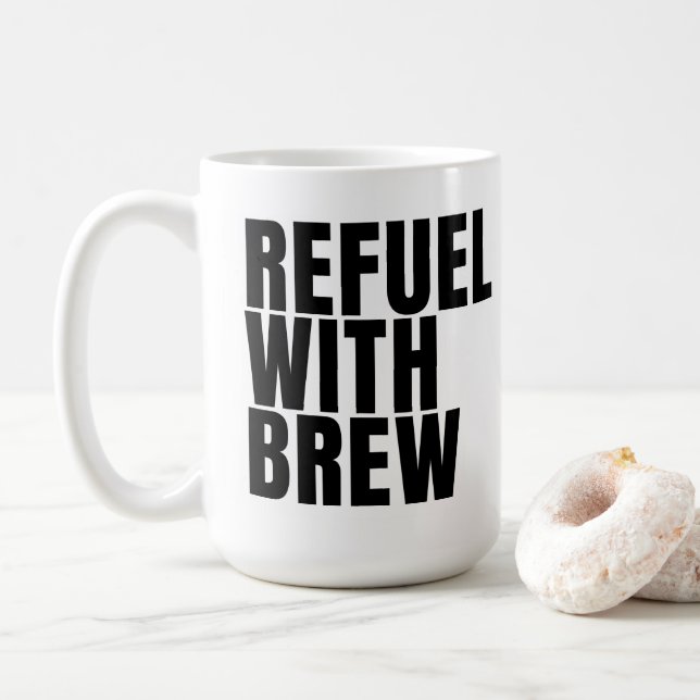 Rallumer tasse de café noir 15oz (Avec donut)