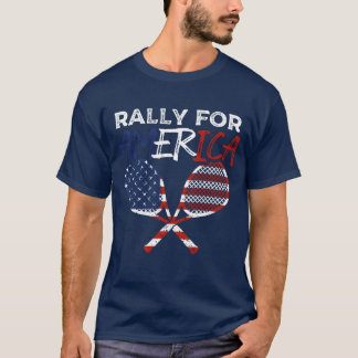 Rally for America Racket Sports Amerikanische Flag T-Shirt