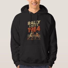 Rally Like It's 1984 Distressed 80s Action Hoodie
