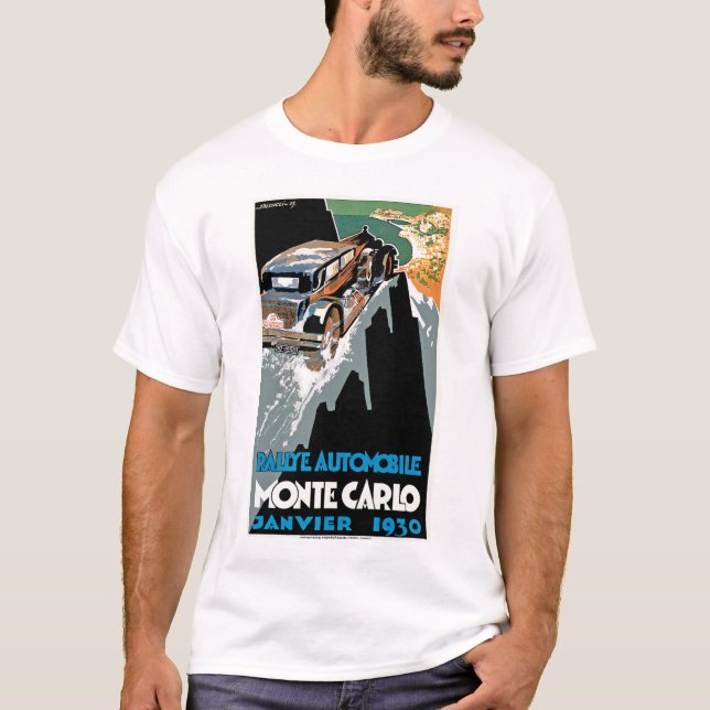 Rallye Automobilde Monte Carlo 1930 T-Shirt (Vorderseite)