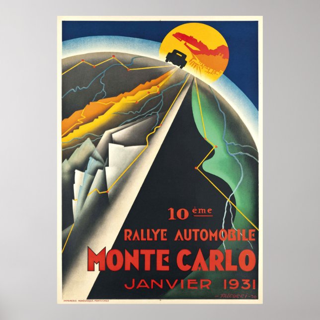 Rallye Automobile Monte Carlo Poster (Vorne)