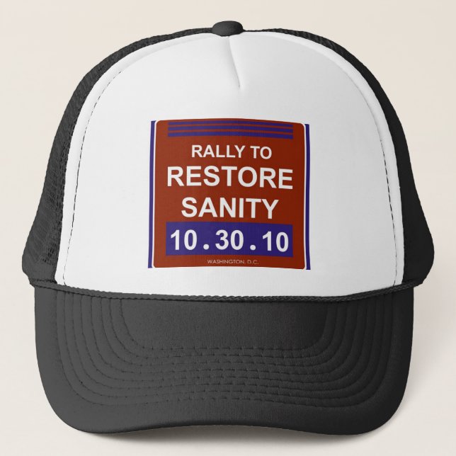 rallytorestoresanitywhite truckerkappe (Vorderseite)