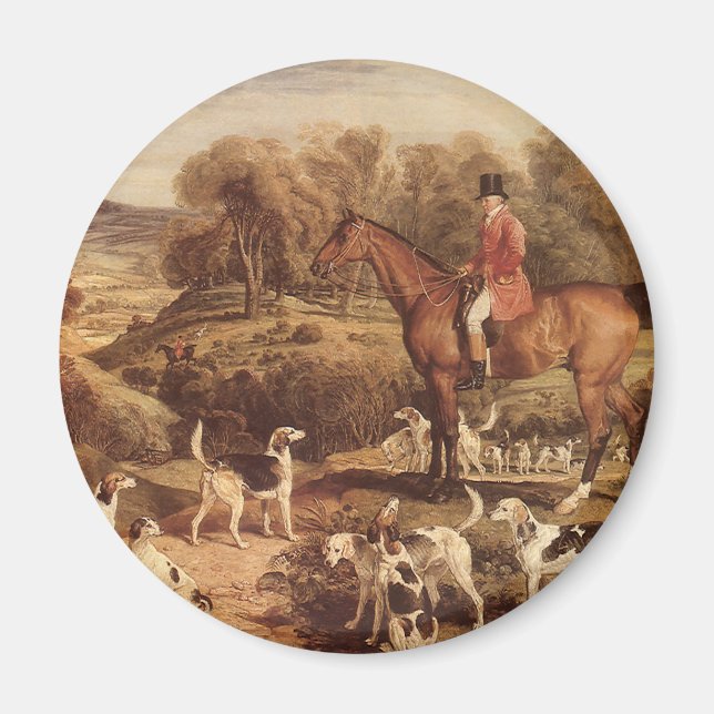 Ralph Lambton und seine Hounds von James Ward Magnet (Vorne)