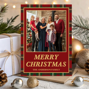 Ralph Lauren Tartan Karo Familienfoto Weihnachten