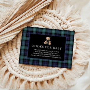 Ralph Teddy Bär Navy Grün Kariert Bücher Für Baby Begleitkarte
