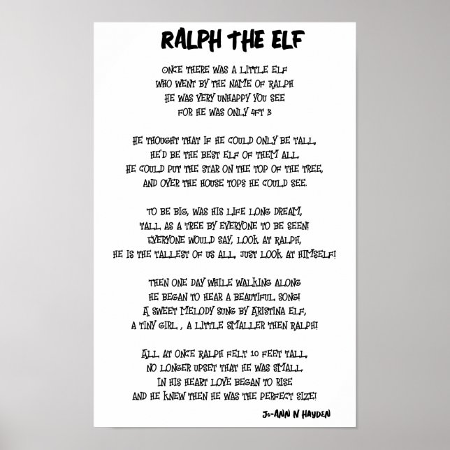 RALPH the ELF Print, Value Poster Paper (Matte) (Vorne)