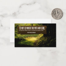Ralph Waldo Emerson Inspiration Zitat "Trail"