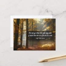 Ralph Waldo Emerson Inspiration Zitat "Trail"
