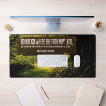 Ralph Waldo Emerson Inspiration Zitat "Trail"