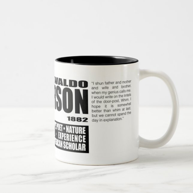 Ralph Waldo Emerson Mug1 Zweifarbige Tasse (Rechts)