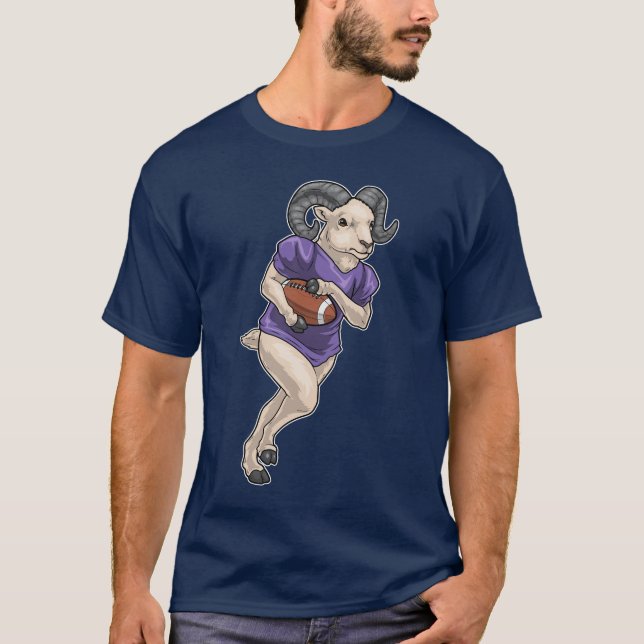 Ram American Football Sports T-Shirt (Vorderseite)