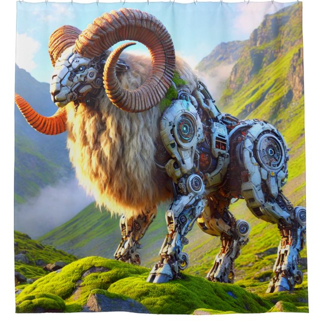 Ram Bot Duschvorhang (Vorderseite)