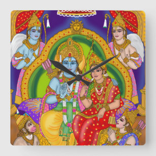 Ram Darbar-Uhr Quadratische Wanduhr