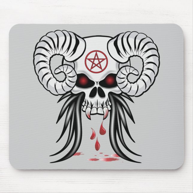 Ram Horned Skull Mousepad (Vorne)