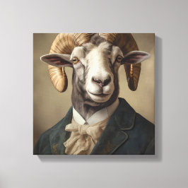 Ram in einem Anzug | Tierart | Tier in einem Anzug Leinwanddruck
