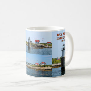 RAM-Insel-Leuchtturm, Boothbay Hafen-Maine-Tasse Kaffeetasse
