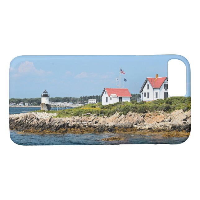 Ram Island Lighthouse, iPhone Case in Maine (Rückseite (Horizontal))