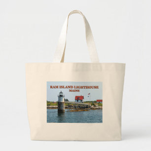 Ram Island Lighthouse, Maine Jumbo Tote Bag Stoffbeutel