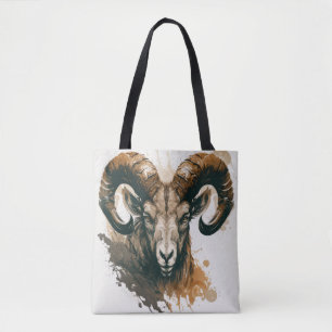 Ram Portrait Tiermalerei Kunst, Dichtung und Musik Tasche