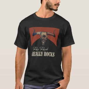 Ram Ranch Reale Rocks Rodeo Bull Skull Heifer Wes T-Shirt