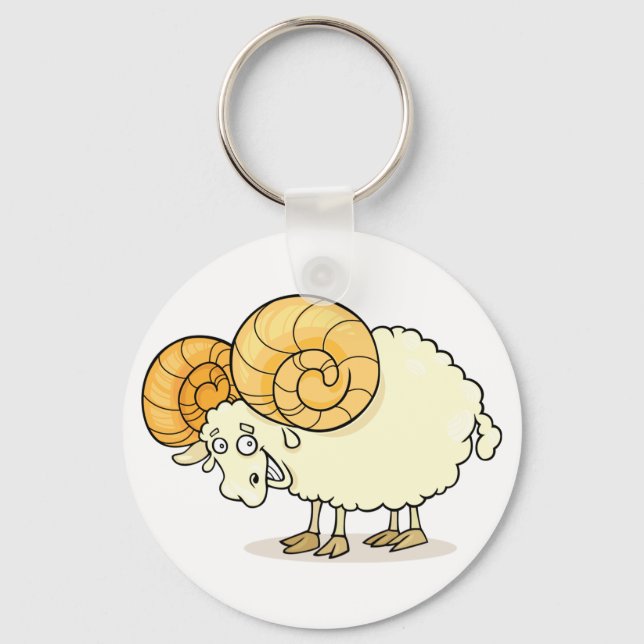 Ram Sheep Schlüsselanhänger (Vorderseite)