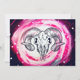 Ram Skull Art Feiertagskarte