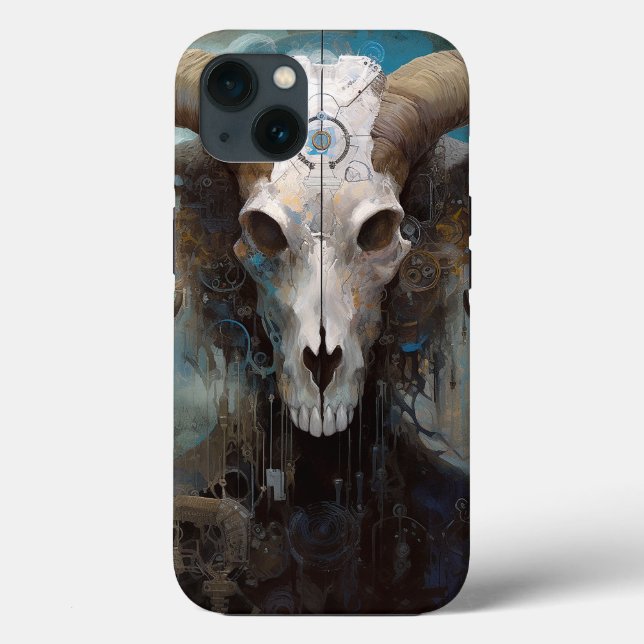 Ram Skull Surreal Fantasy Art Case-Mate iPhone Hülle (Rückseite)