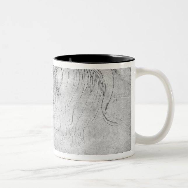 RAM und Kopf eines RAMs Zweifarbige Tasse (Rechts)