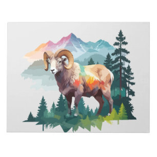 Ram Vector Art Animal in der majestätischen Natur Notizblock