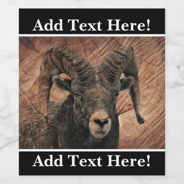 Ram Weinetikett (Einzelnes Label)