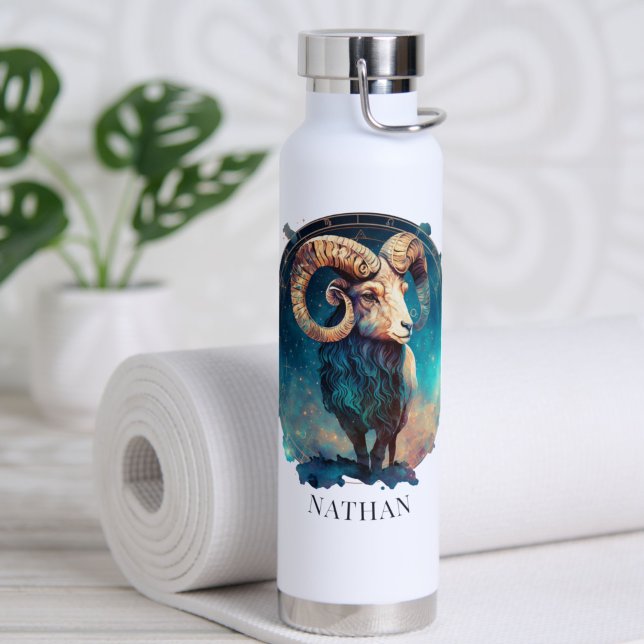 Ram Zodiac Symbol Celestis Fantasy Galaxy Aries Trinkflasche (Von Creator hochgeladen)