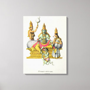 Rama, graviert von du Bouisi (Farbelitho) Leinwanddruck