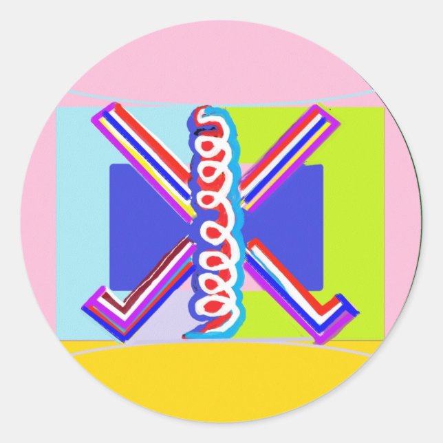 RAMA - Karuna REIKI heilendes Symbol Runder Aufkleber (Vorderseite)