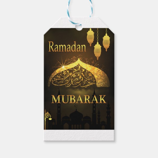 Ramadan Al Adha und Fiter Geschenkanhänger (Vorderseite)