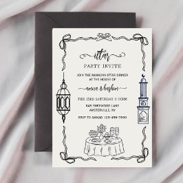 Ramadan Bow doodle  ramadan iftar invitations Einladung
