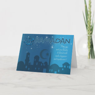 Ramadan Card Blue Karte