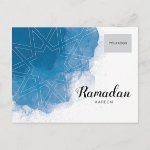 Ramadan Corporate Postcard - blau Einladungspostkarte