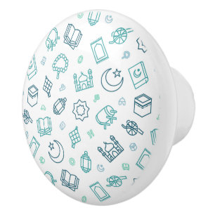 Ramadan Doodles Knob Keramikknauf