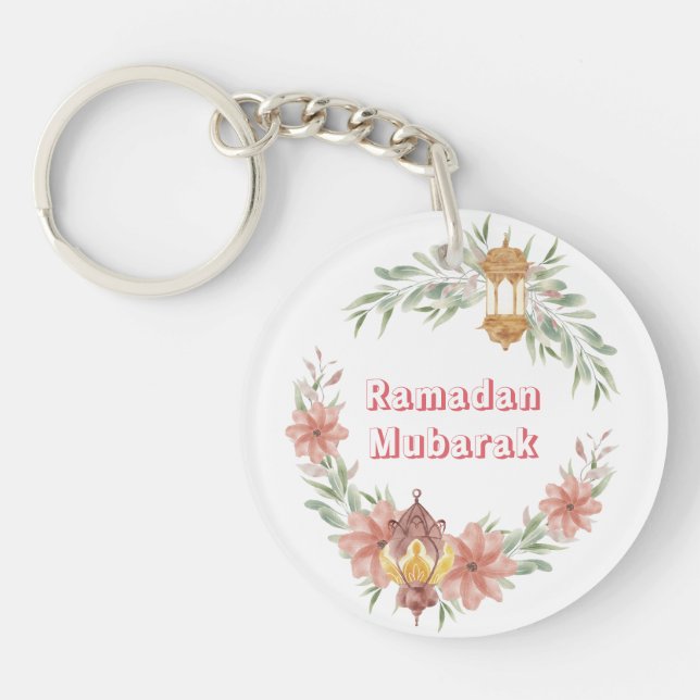 Ramadan | Eid Mubarak Niedliche Blume Feuerwehr Schlüsselanhänger (Vorderseite)